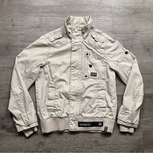 Gstar bomber/military style jacket. Tan color. Size medium